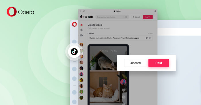 Opera стал первым браузером со встроенным TikTok