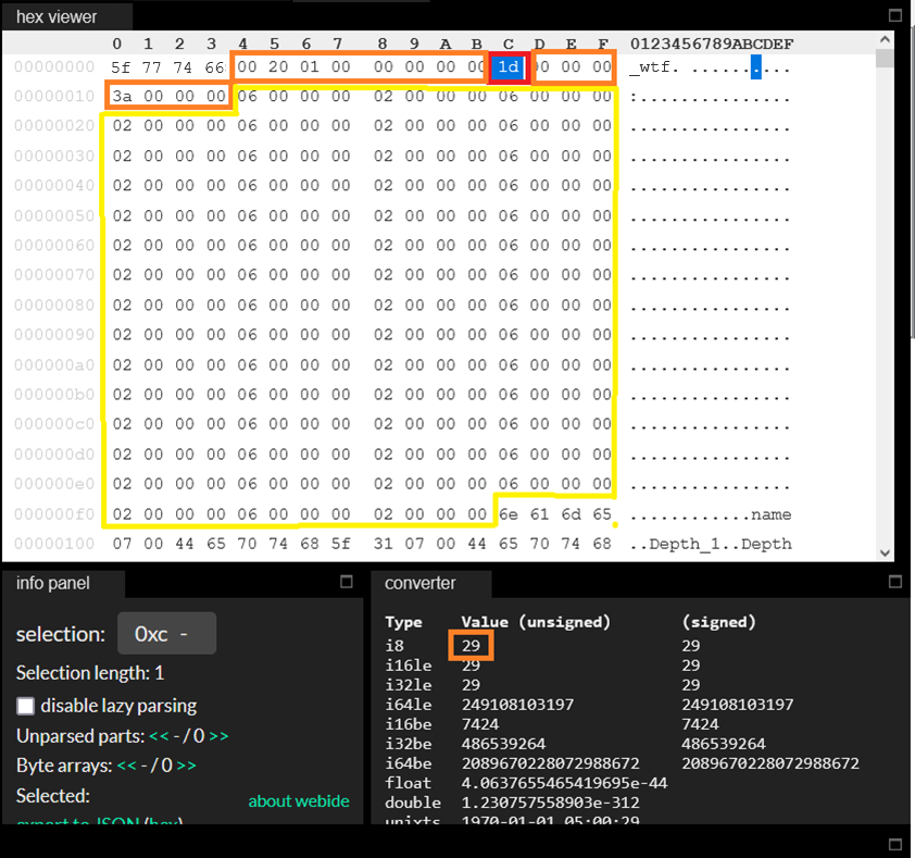 Исследование формата бинарных файлов на Python - 10