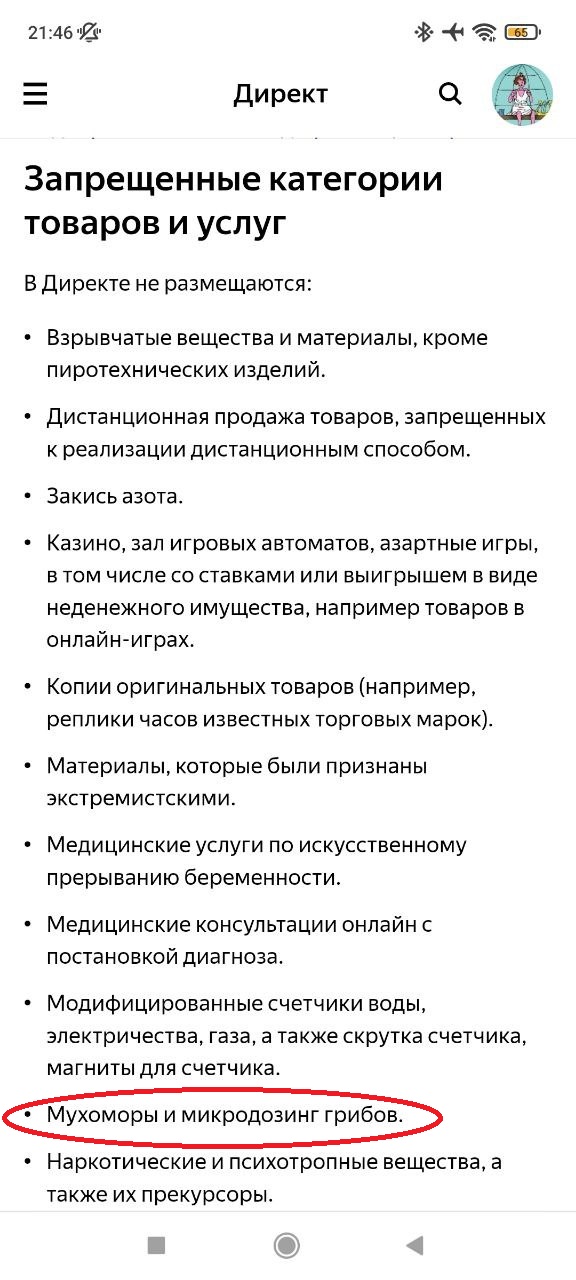 Яндекс рекламирует проституток и мухоморы вопреки собственным правилам