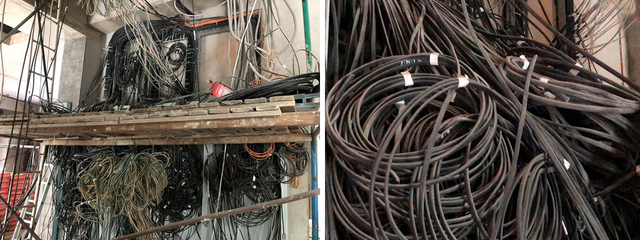 При таком количестве проводов до установки монтажных шкафов становится не по себе При таком количестве проводов до установки монтажных шкафов становится не по себе