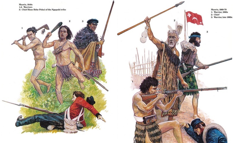 Воины маори в 1840-е годы Воины маори в 1840-е годы