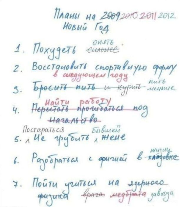 При должной сноровке один и тот же «список целей на год» можно использовать лет пять подряд с минимальными корректировками При должной сноровке один и тот же «список целей на год» можно использовать лет пять подряд с минимальными корректировками