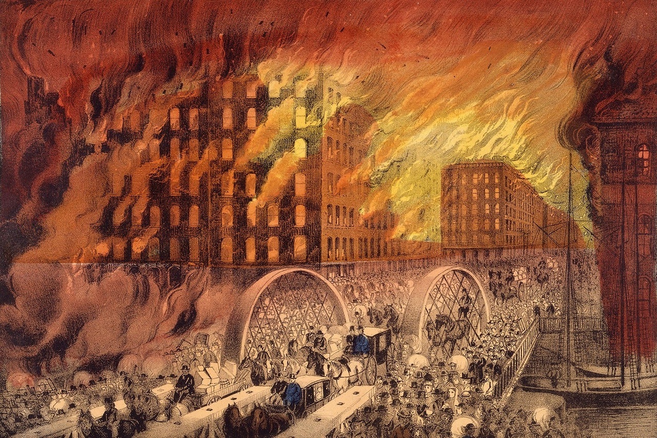 Великий пожар в Чикаго, 1871 год