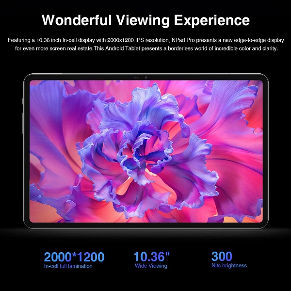 Большой и яркий 2K-экран, 8/128 ГБ, 6600 мА&bull;ч, быстрая зарядка, 4G и Android 12. Представлен планшет NPad Pro