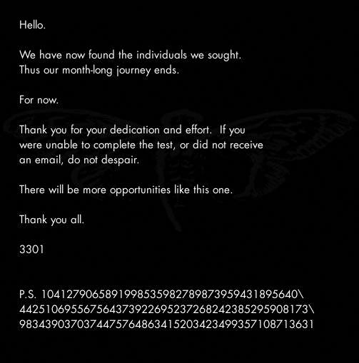 Cicada 3301: кого и куда должны были отобрать загадки таинственной «Цикады»? Часть 2 - 6 Cicada 3301: кого и куда должны были отобрать загадки таинственной «Цикады»? Часть 2 - 6