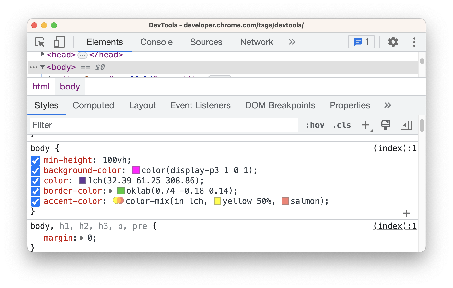 Что нового завезли в DevTools (Chrome 111) - 1