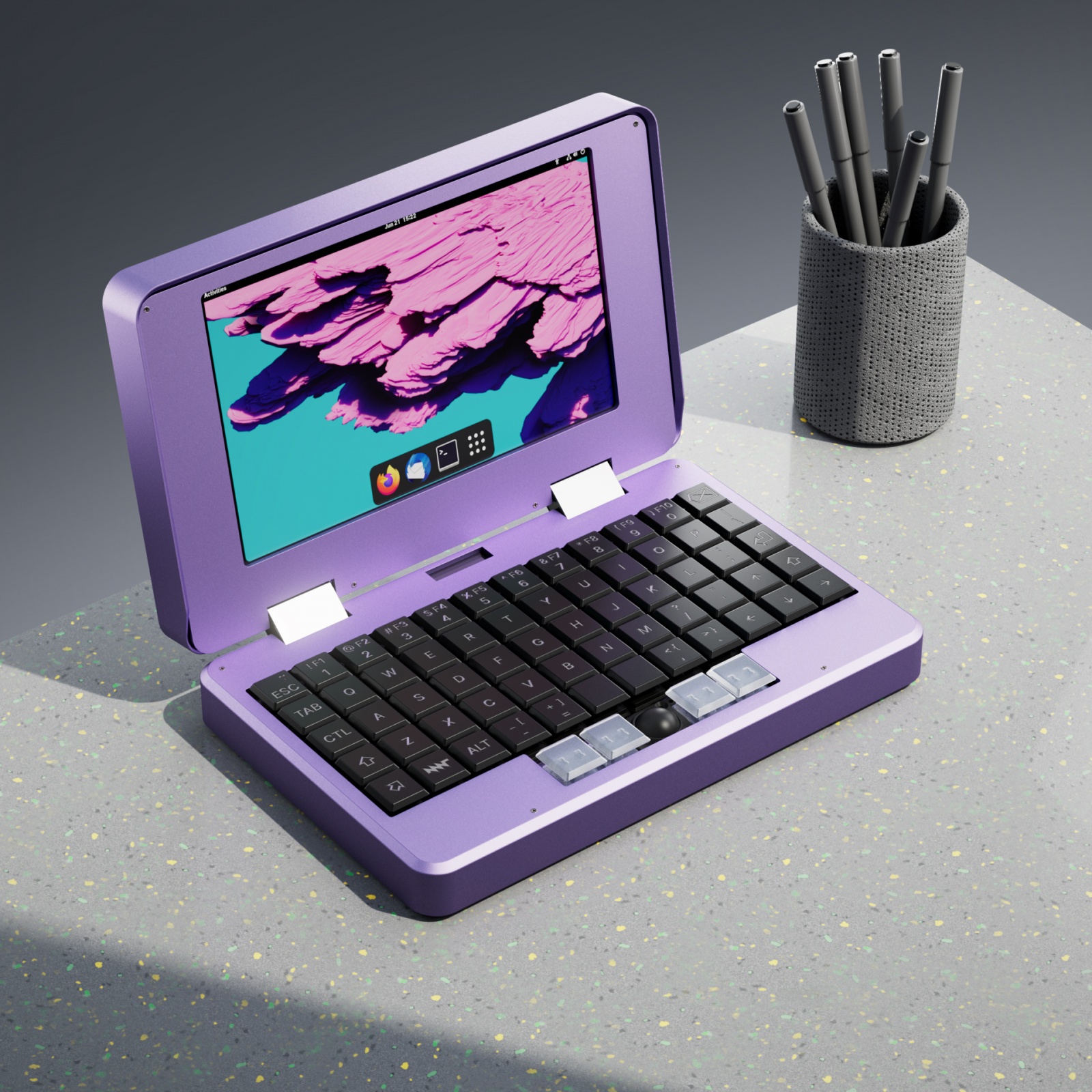 Модульный открытый «ноутбук для параноиков» уменьшили: 7 дюймов с полноразмерной клавиатурой и разрешением 1080p - 1