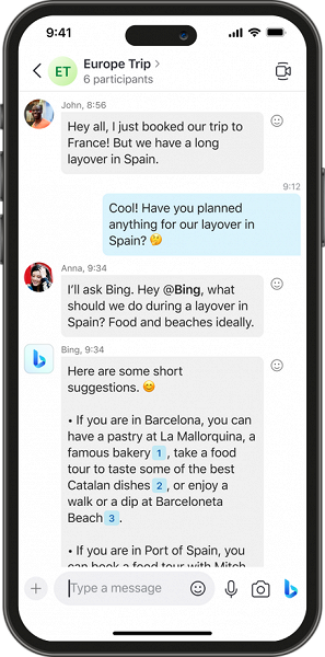 Microsoft запустила Bing с чат-ботом на iPhone, смартфонах с Android и в Skype