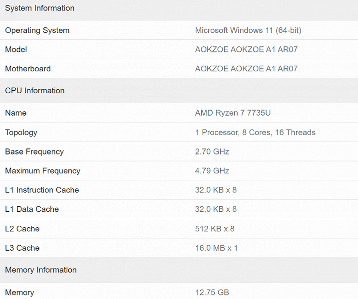 AOKZOE A1 – одна из первых портативных игровых консолей на 8-ядерном процессоре AMD Ryzen 7 7735U - 2 AOKZOE A1 – одна из первых портативных игровых консолей на 8-ядерном процессоре AMD Ryzen 7 7735U