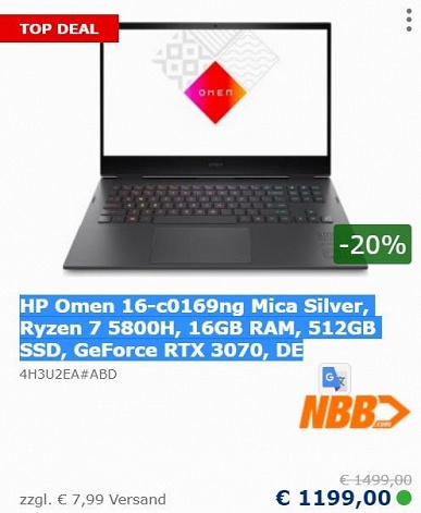 Альтернатива дорогим новым ноутбукам c GeForce RTX 40: Razer Blade 14 с GeForce RTX 3080 Laptop в США подешевел до 1800 долларов - 3 Альтернатива дорогим новым ноутбукам c GeForce RTX 40: Razer Blade 14 с GeForce RTX 3080 Laptop в США подешевел до 1800 долларов