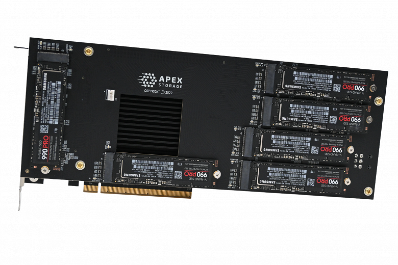 21 SSD объёмом до 168 ТБ на один слот PCIe в дизайне GeForce 7900 GX2. Представлен необычный адаптер Apex Storage X21 AIC