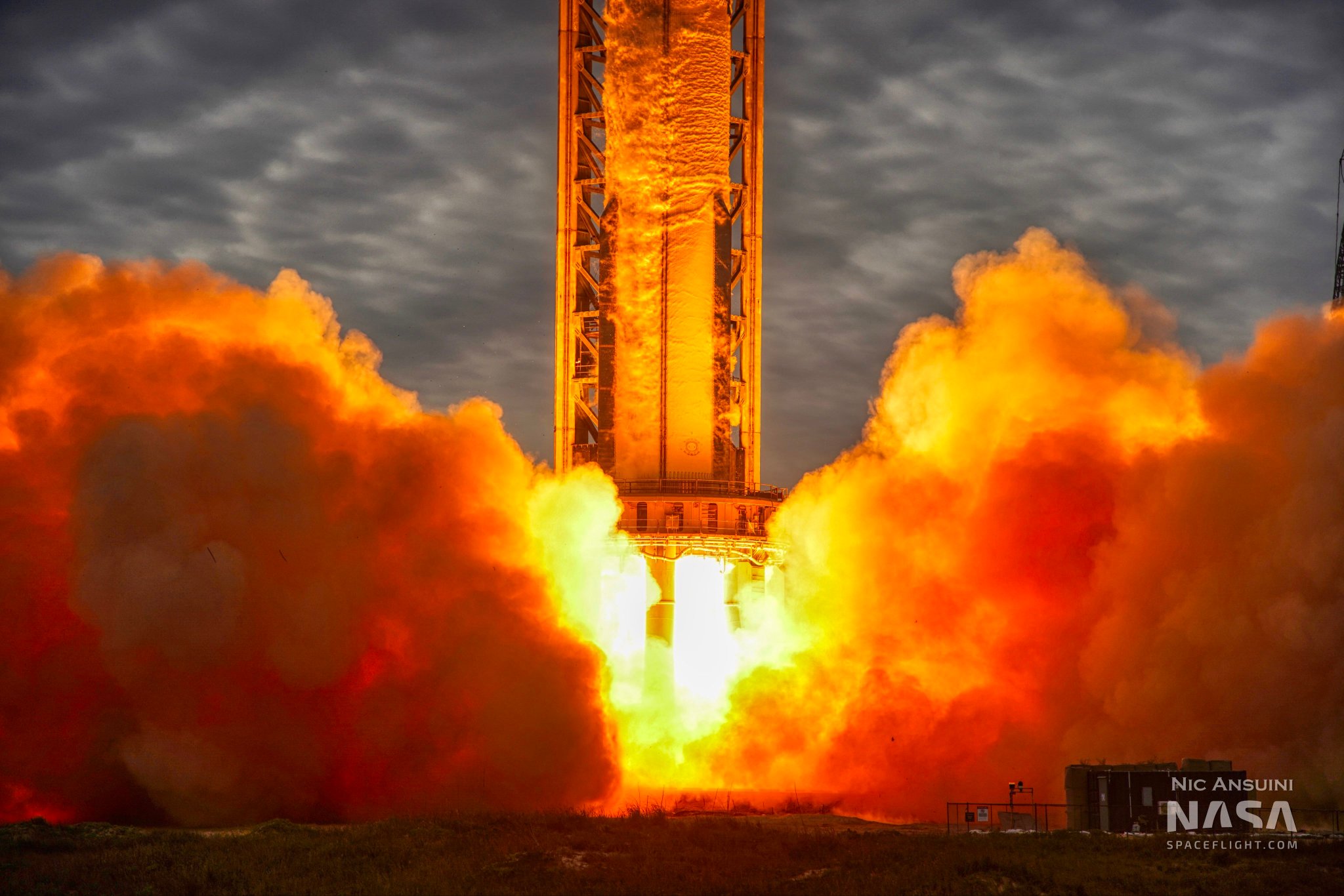 Первый тестовый полёт Starship Super Heavy - 9 Первый тестовый полёт Starship Super Heavy - 9