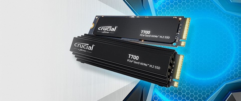 От 180 до 600 долларов за самый быстрый в мире SSD. В продажу поступил Micron Crucial T700