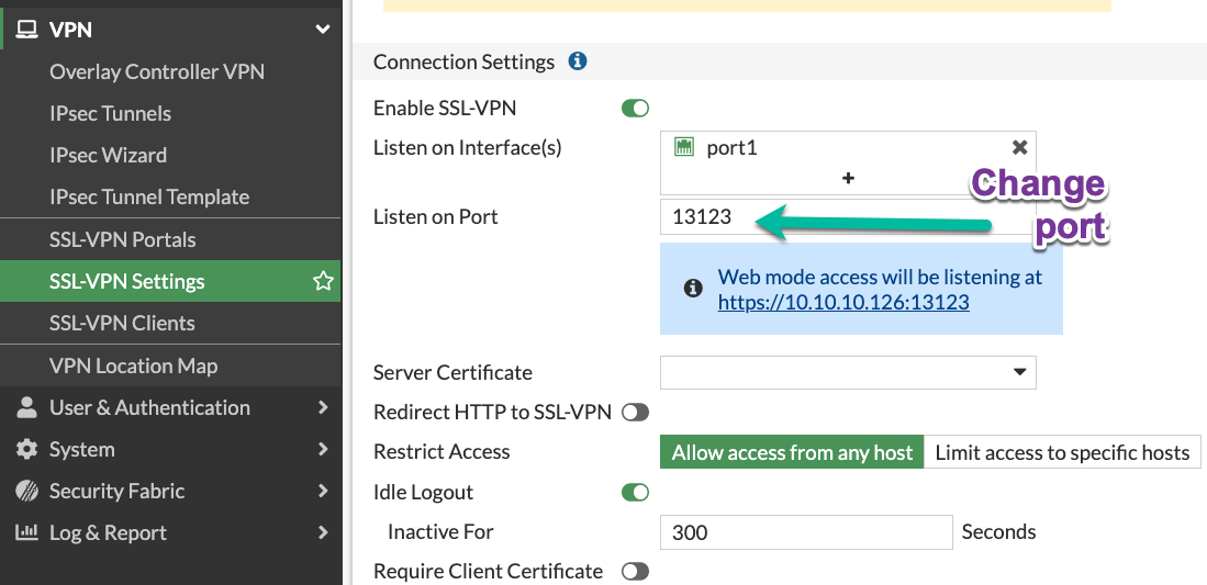 Fortigate SSL VPN рекомендации по ужесточению конфигурации - 1