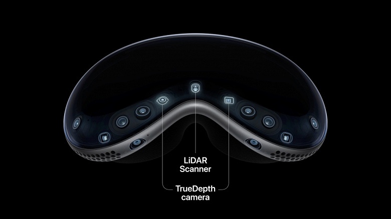 Гарнитура Apple Vision Pro получила 12 камер, лидар, датчики глубины и шесть микрофонов