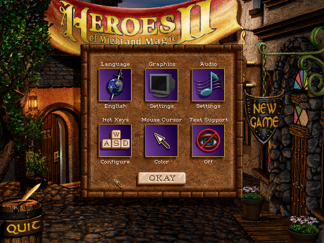 Иконки графических настроек и горячих клавиш были нарисованы в стиле интерфейса игры.
