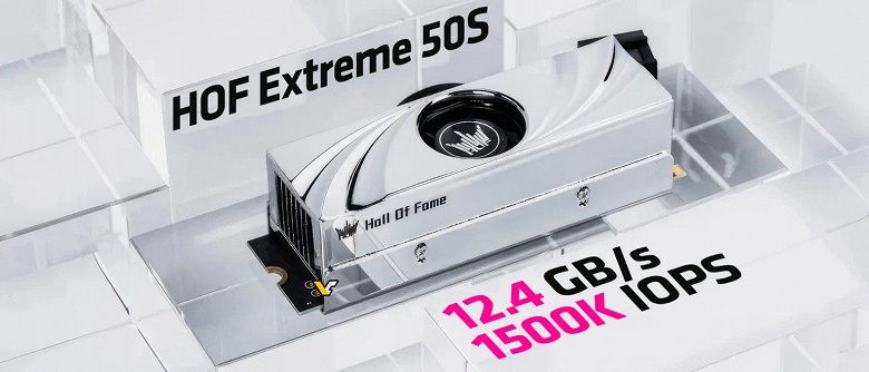 12 400 МБ/с и 1,5 млн IOPS. Представлен SSD Galax HOF Extreme 50S