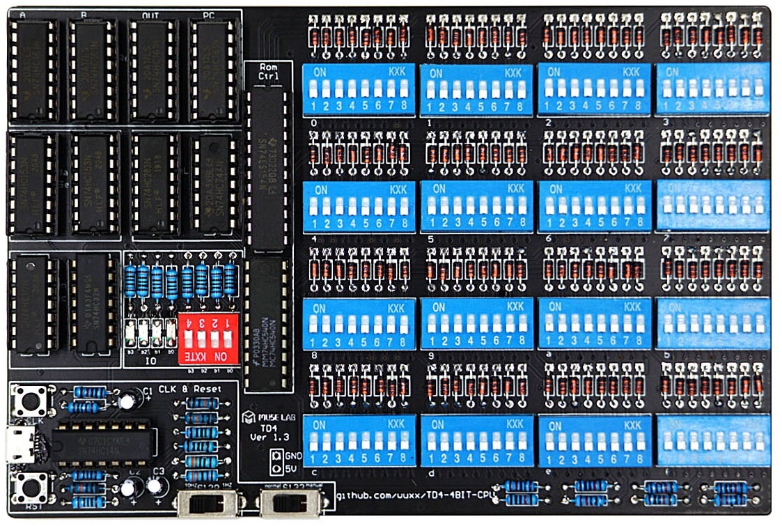 Действующий процессор на 13 микросхемах стандартной логики - 3
