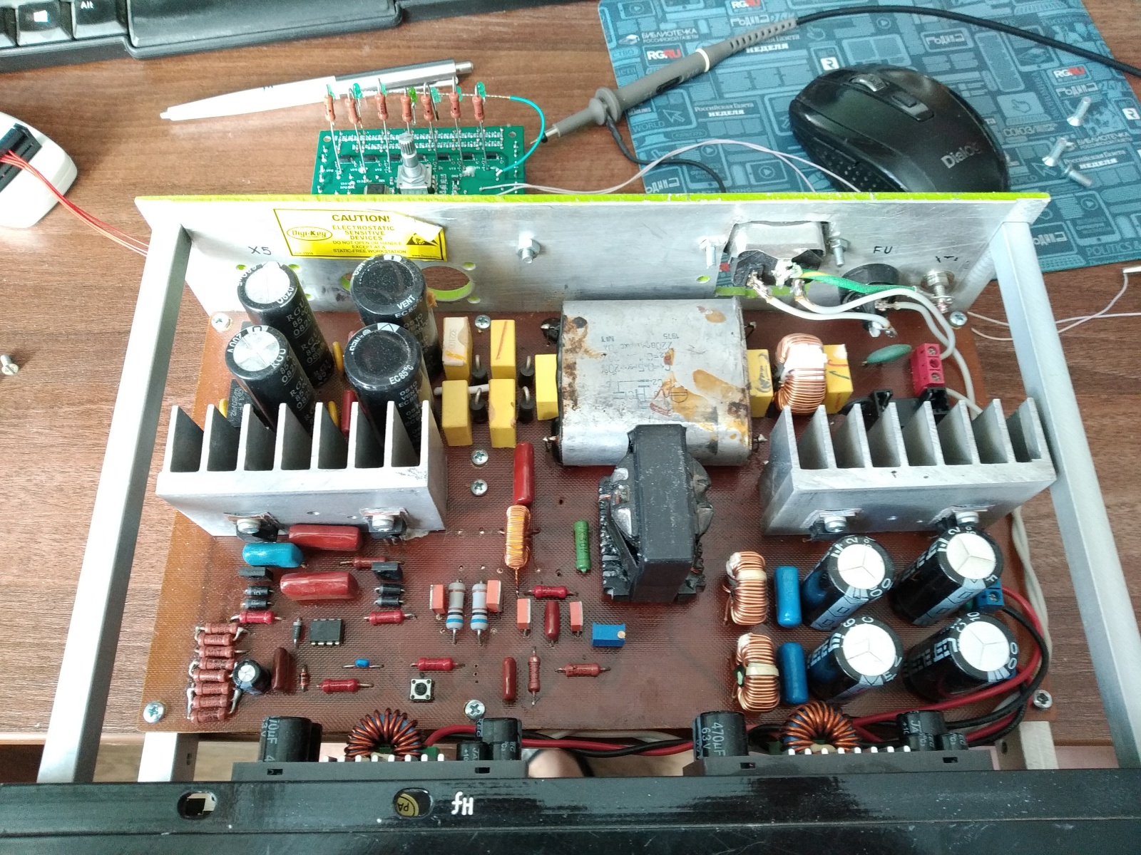 Лабораторный двухканальный блок питания из китайских модулей, или мощный импульсный нестабилизированный на IR2153 - 16 Лабораторный двухканальный блок питания из китайских модулей, или мощный импульсный нестабилизированный на IR2153 - 16