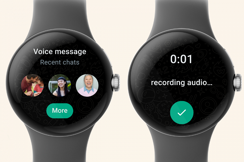 Приложение WhatsApp приходит на часы Samsung и другие гаджеты с Wear OS 3