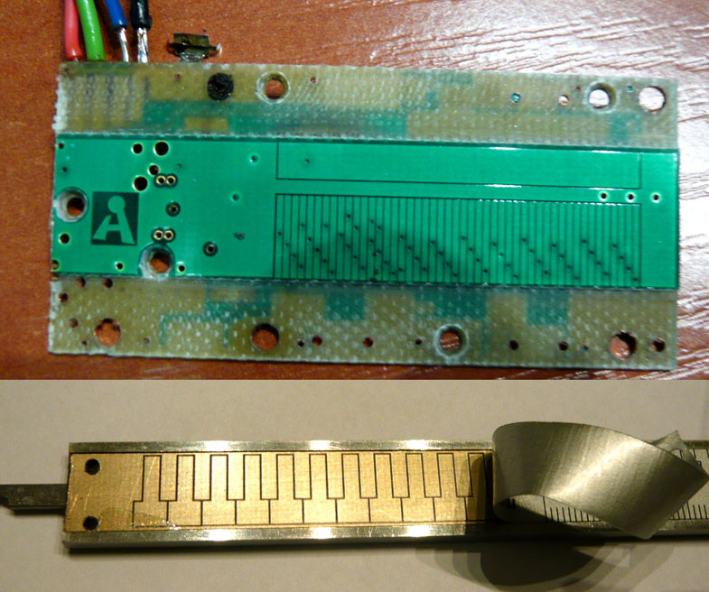 Устройство емкостного датчика электронного штангенциркуля (фото из интернета)
