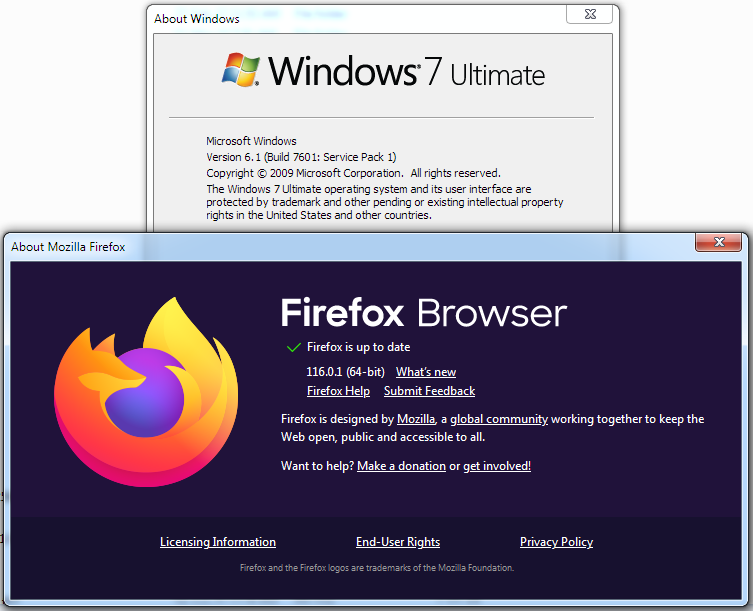 Установка Firefox 116 под Windows 7 - 1