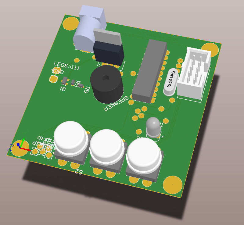 3D модель платы в Altium Designer