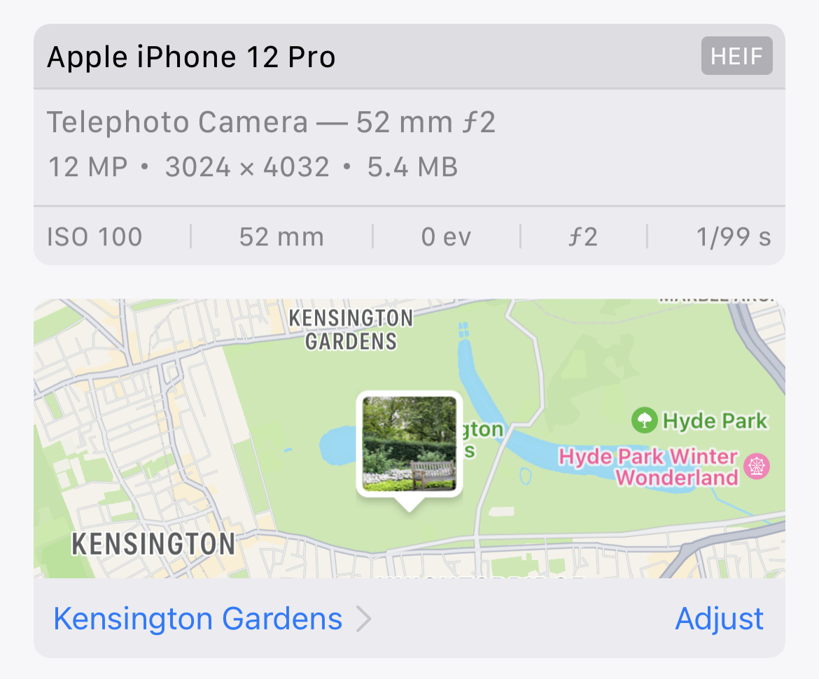 Разбираем формат EXIF на примере Apple Photos - 3