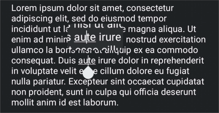 Лупа в Android визуально запутывает в больших текстовых полях