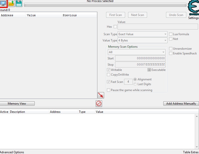 Cheat Engine сама показывает куда сначала надо тыкнуть.