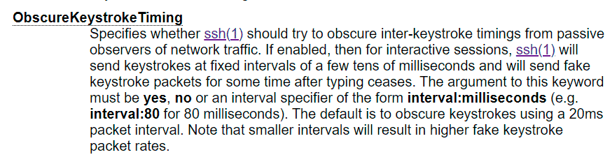 Не набирайте тексты в интернете, или Обфускация времени между нажатиями клавиш в SSH - 4