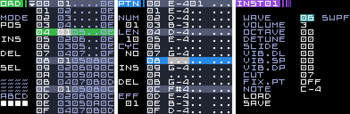 Музыкальные редакторы на портативках: LSDj, LGPT и EBT - 16