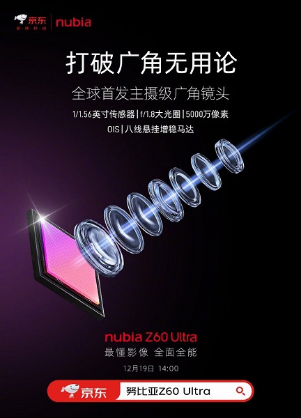 Nubia Z60 Ultra опровергнет тезис о бесполезности сверхширокоугольных камер в смартфонах