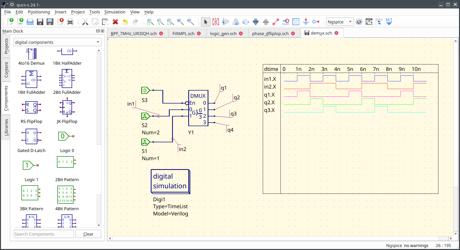 Цифровое моделирование при помощи Icarus Verilog