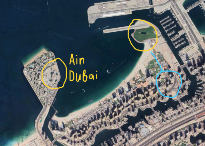  "Ain Dubai" и "Dubai Marina"