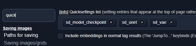 Settings - Add Quick VAE