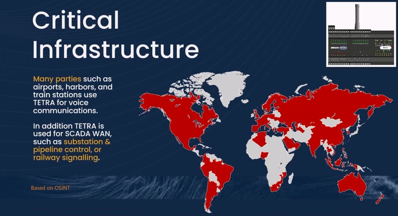 TETRA применяется в критически важной инфраструктуре практически по всему миру. Данные собраны авторами оригинального исследования на основании анализа открытых источников