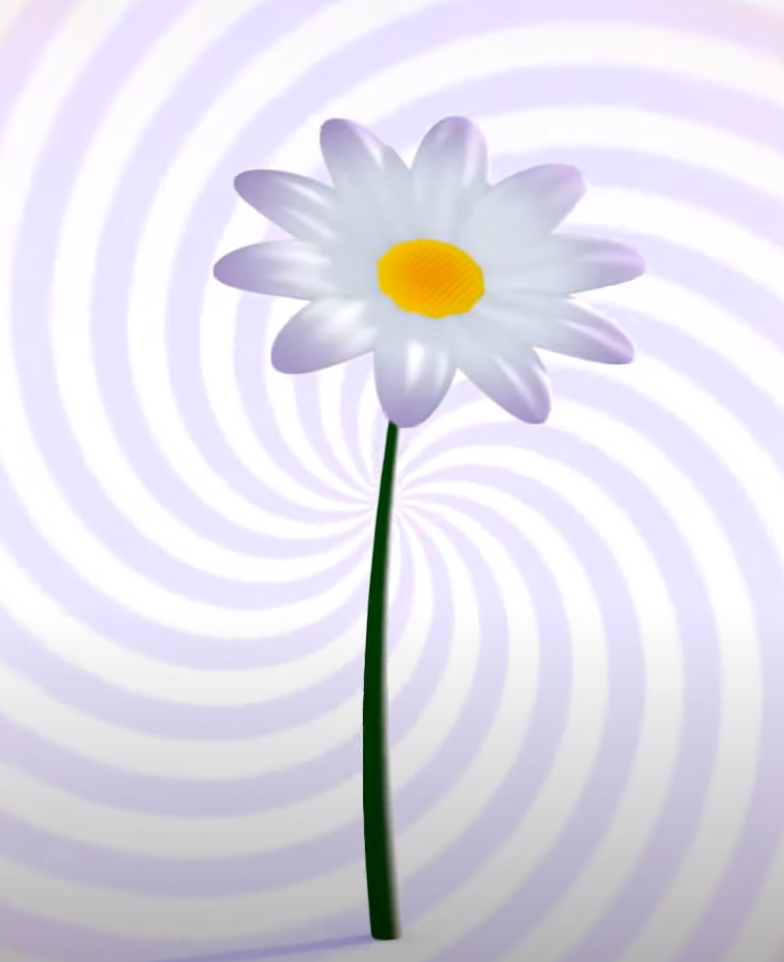 2D-анимированный фон помогает передать, насколько же прекрасен цветок