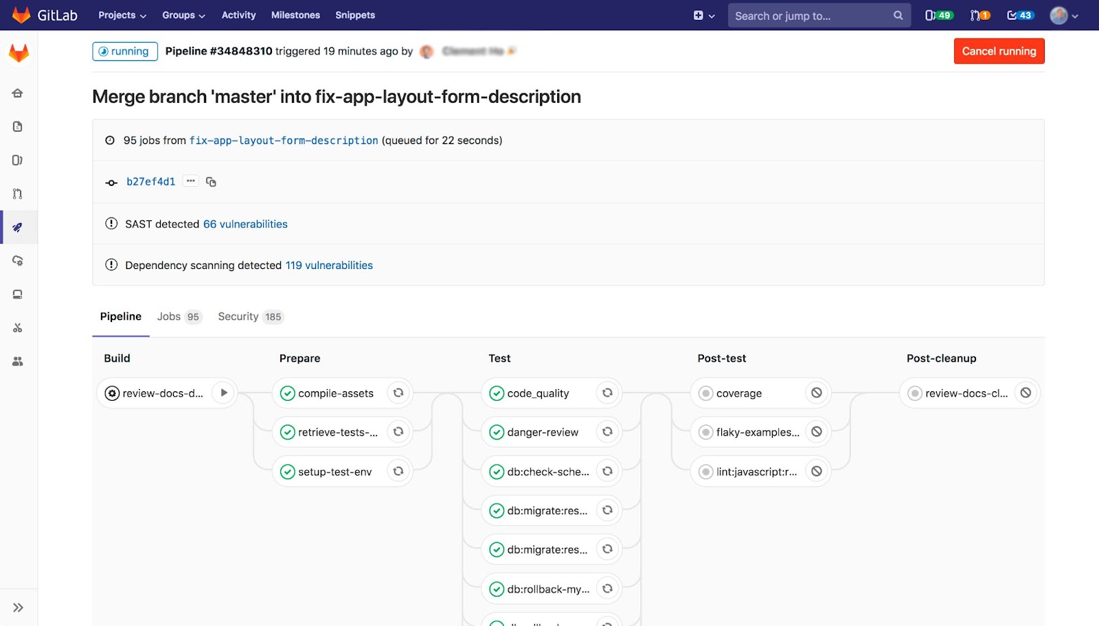 Интерфейс GitLab