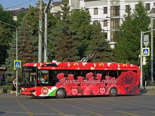 Один казанец познакомился в троллейбусе шестого маршрута с будущей женой. Жену свою сей аноним очень любит и город родной, видимо, тоже, а ещё у него много денег. Очень много. Поэтому раз в несколько лет он дарит «Метроэлектротрансу» троллейбус. Эту «Тролзу-5265.08» он выкупил с уже обанкротившегося энгельсского завода