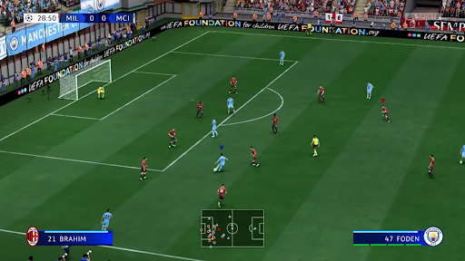 Пример интерфейса игры FIFA  