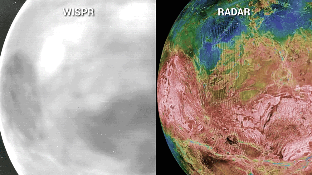NASA/APL/NRL (слева), команда Магеллана/JPL/USGS (справа))  