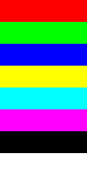 Эталонное изображение с цветными полосами RGB/YCM/BW
