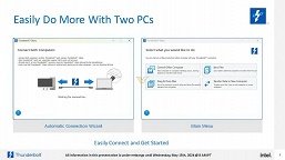 Intel решила, что соединять два ПК кабелем — хорошая идея в 2024 году. Представлено ПО Thunderbolt Share, позволяющее совместно использовать экраны, периферию и файлы на разных ПК - 3 Intel решила, что соединять два ПК кабелем — хорошая идея в 2024 году. Представлено ПО Thunderbolt Share, позволяющее совместно использовать экраны, периферию и файлы на разных ПК