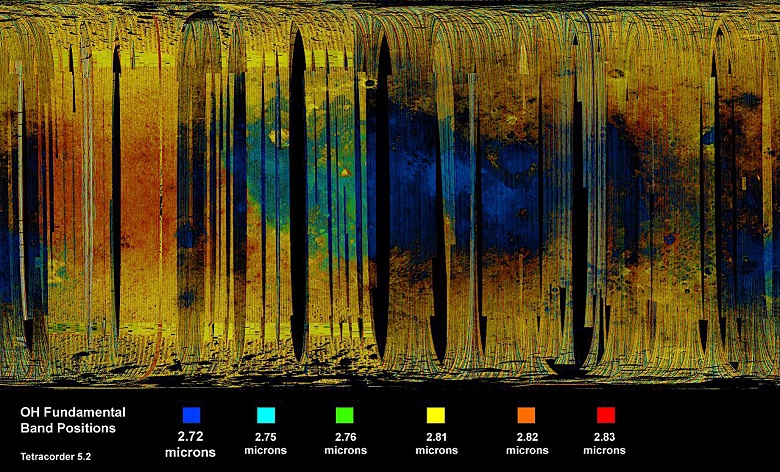 Новое исследование показало, что вода и гидроксил присутствуют на поверхности Луны в больших количествах - 1 Новое исследование показало, что вода и гидроксил присутствуют на поверхности Луны в больших количествах