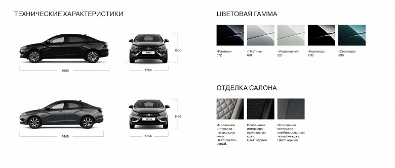 Lada Aura полностью рассекречена: мотор 1.8, обогревы всех сидений, 5 цветов кузова и три комплектации &mdash; Techno, Aura Black и Aura Grey