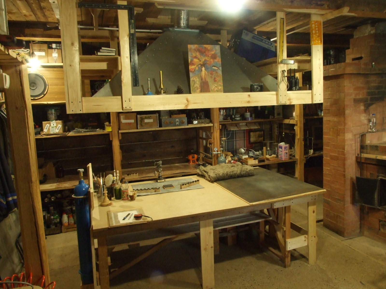 Домашняя мастерская. Большое рабочее место с вытяжным зонтом - 40 Домашняя мастерская. Большое рабочее место с вытяжным зонтом - 40