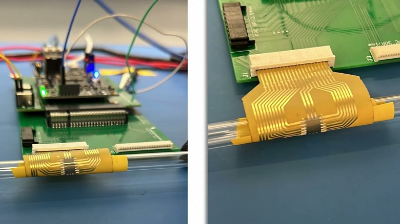 Это первый в мире сгибаемый некремниевый микропроцессор. Он продолжает работать, если его обернуть вокруг ручки - 1 Это первый в мире сгибаемый некремниевый микропроцессор. Он продолжает работать, если его обернуть вокруг ручки