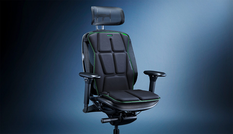 Представлена первая в мире, как утверждает производитель, тактильная подушка для кресла с обратной связью &mdash; Razer Freyja