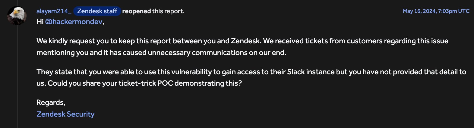 Как я получил 50000 + 0 долларов за уязвимость в Zendesk - 9 Как я получил 50000 + 0 долларов за уязвимость в Zendesk - 9